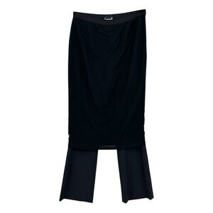 D&G Dolce&Gabbana Silk Blend Skirted Pants Black